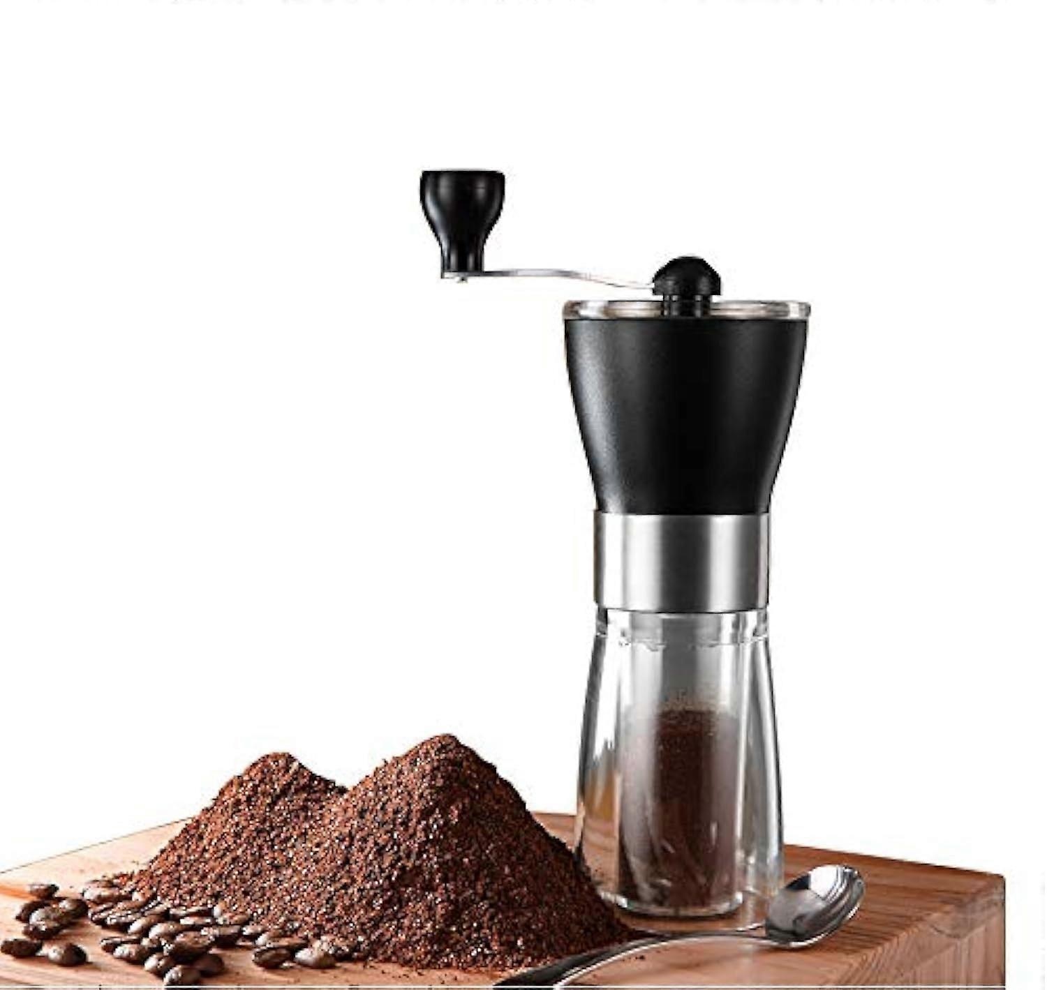 Adjustable Manual Coffee Grinder with Ceramic Burr for Travel and Home Use, Compact Size, Lightweight Design, Easy to Clean
