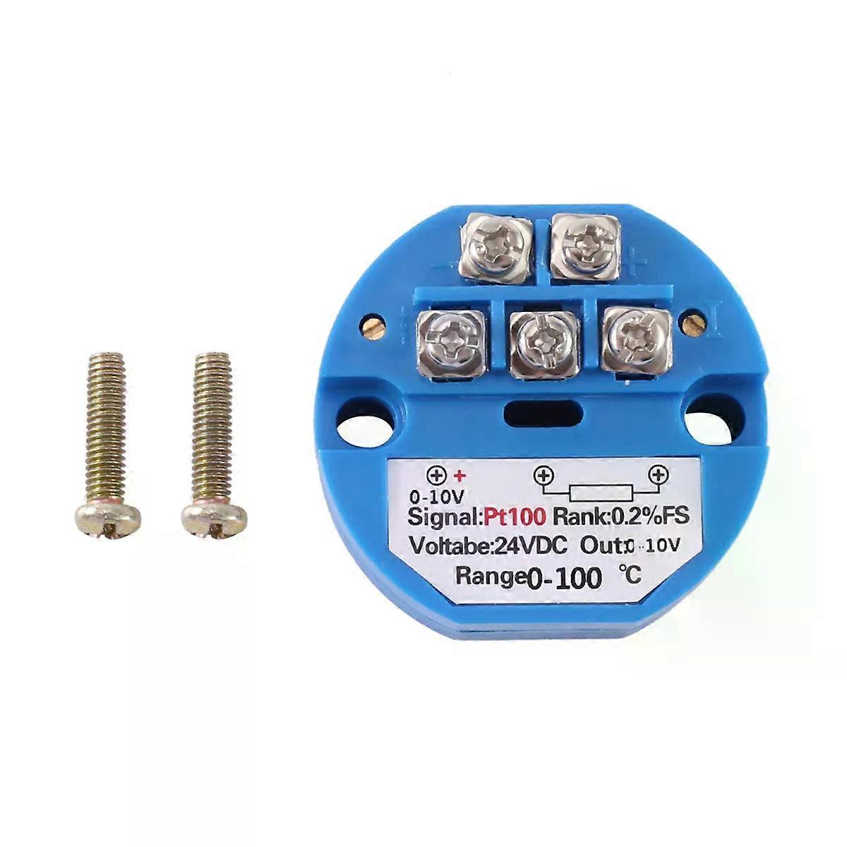 PT100 Type to 0-10V 0-100 Degree RTD Input 0-10 a Output DC24V Thermal Resistance Temperature Transmitter