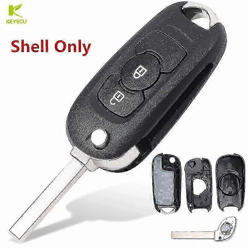 Replacement Shell Flip Folding Remote Key Case 2button For Opel/vauxhall Astra K 2015 2016 2017 2018