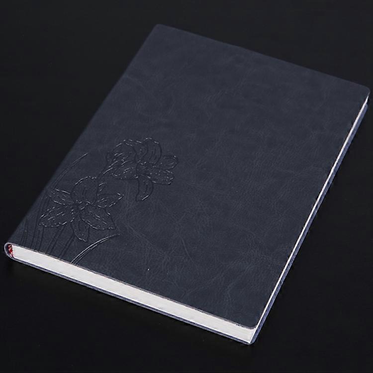 Notebook Student Notepad Diary Book Business Record Book PU Notebook, Cover color: B5 Embossed Horn Gray