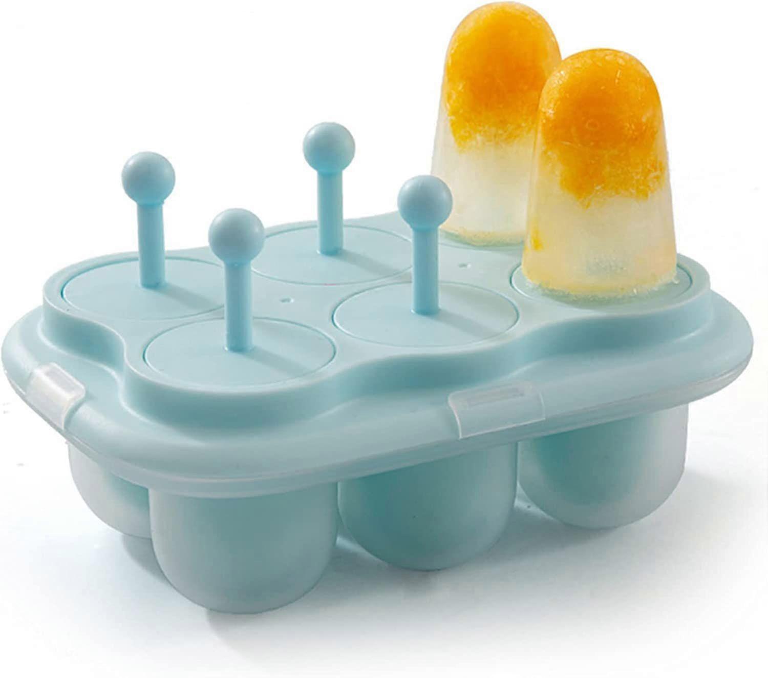 Silicone Popsicle Maker Kid,Silicone Popsicle Mold with Lid,Reusable Easy Release Ice Moulds,Ice Pop for kids Creative DIY Frozen Dessert Popsicle Tra