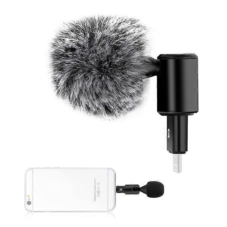 PULUZ PU615B 8Pin Wireless Lavalier Microphone Clip-On Omni Lapel Mic Compatible For iPhone Interview / Live Stream