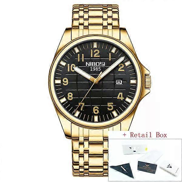 Nibosi New Men'S Fashion Ultra Thin Watches Top Quality Luxury Waterproof Luminous Date Watch For Man Business Relogio Masculino