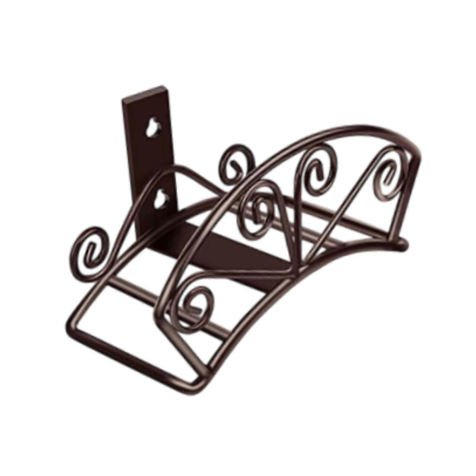 Gartenschlauchhalter Einfach zu installierende Halterung Rohrhalter für Gartenzaun braun