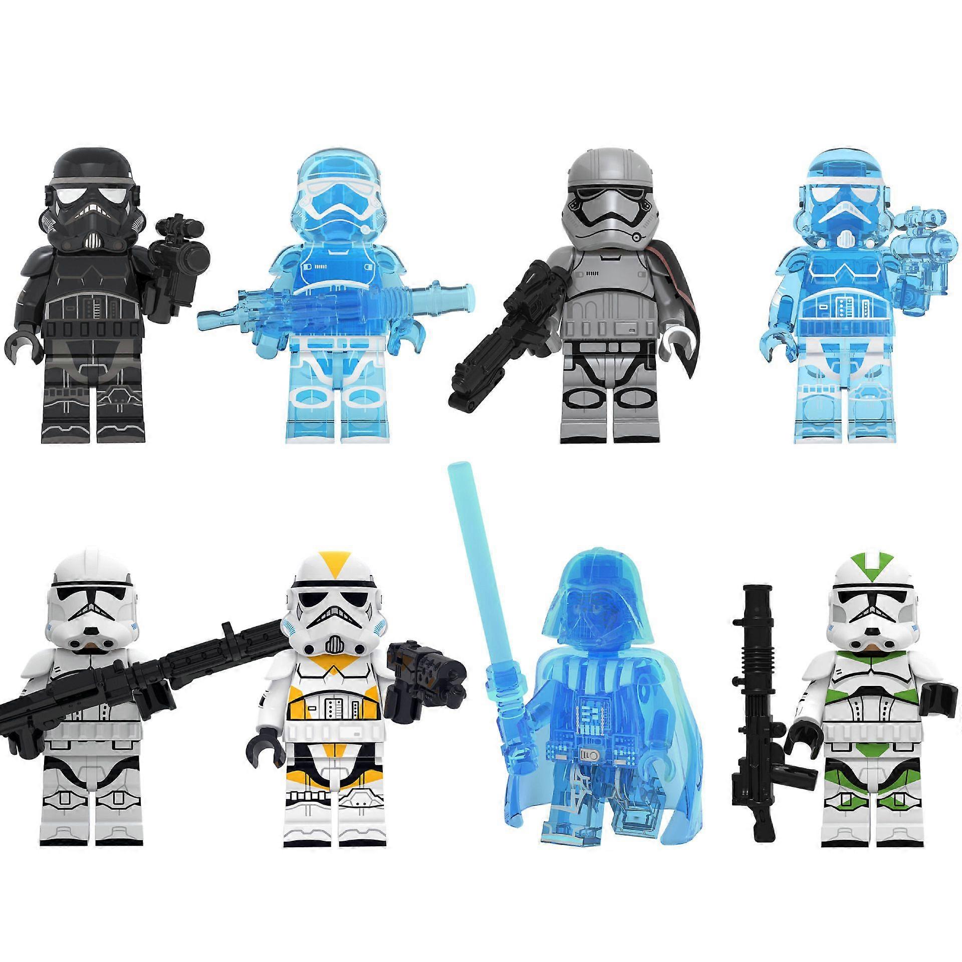 8pcs Star Wars Transparent Storm Soldier Toy