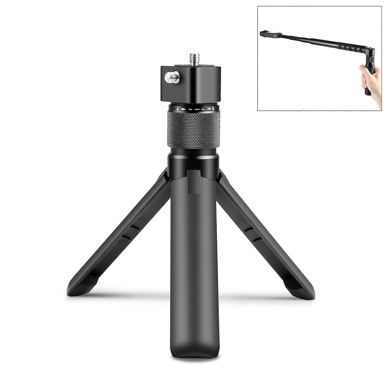 For Insta360 X3 / X4 / X5 / DJI Osmo 360 PULUZ Rotary Handle Desktop Tripod Stand (Black)