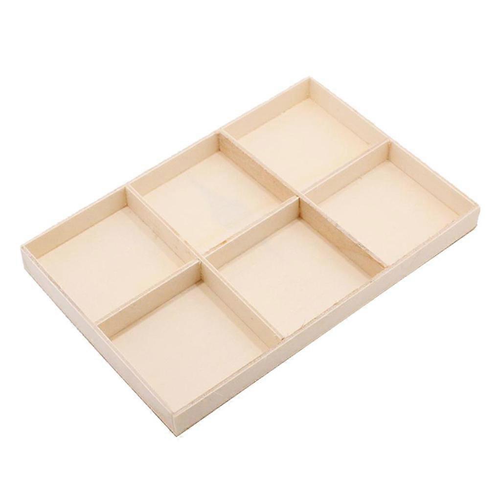 Desk Organizer Multipurpose 6-Compartment Tray for Caddy Snacks