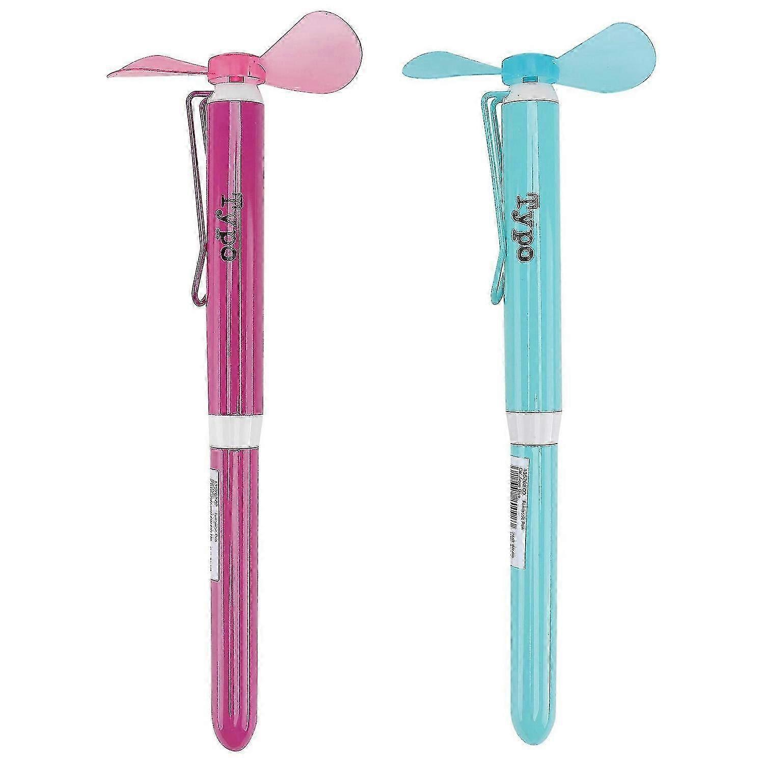 2pcs Creative Fan Adorn Pen Multifunction Ballpoint Pen Students Supply