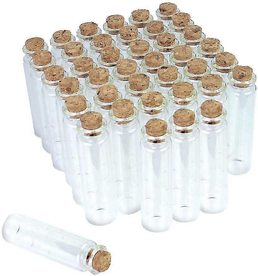 40-Pack Small Clear Glass Bottles with Stoppers, Mini Storage Jars