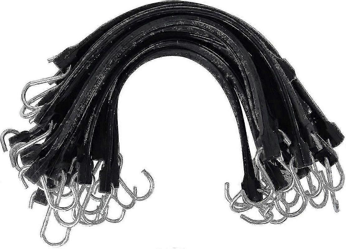 Paquet de 20 sangles de bâche en caoutchouc réglables de 15 pi, cordons élastiques en Epdm avec crochets, idéal pour fixer les bâches, les toiles