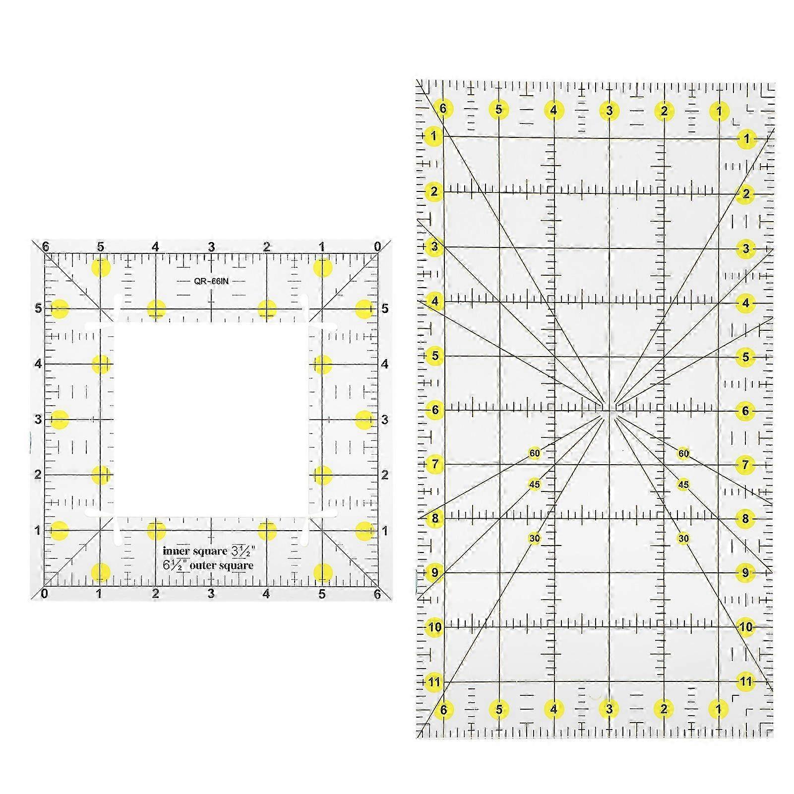Quilting Ruler Rectangular Sewing Drawing Measure Tools Acrylic Craft Cloth Supplies