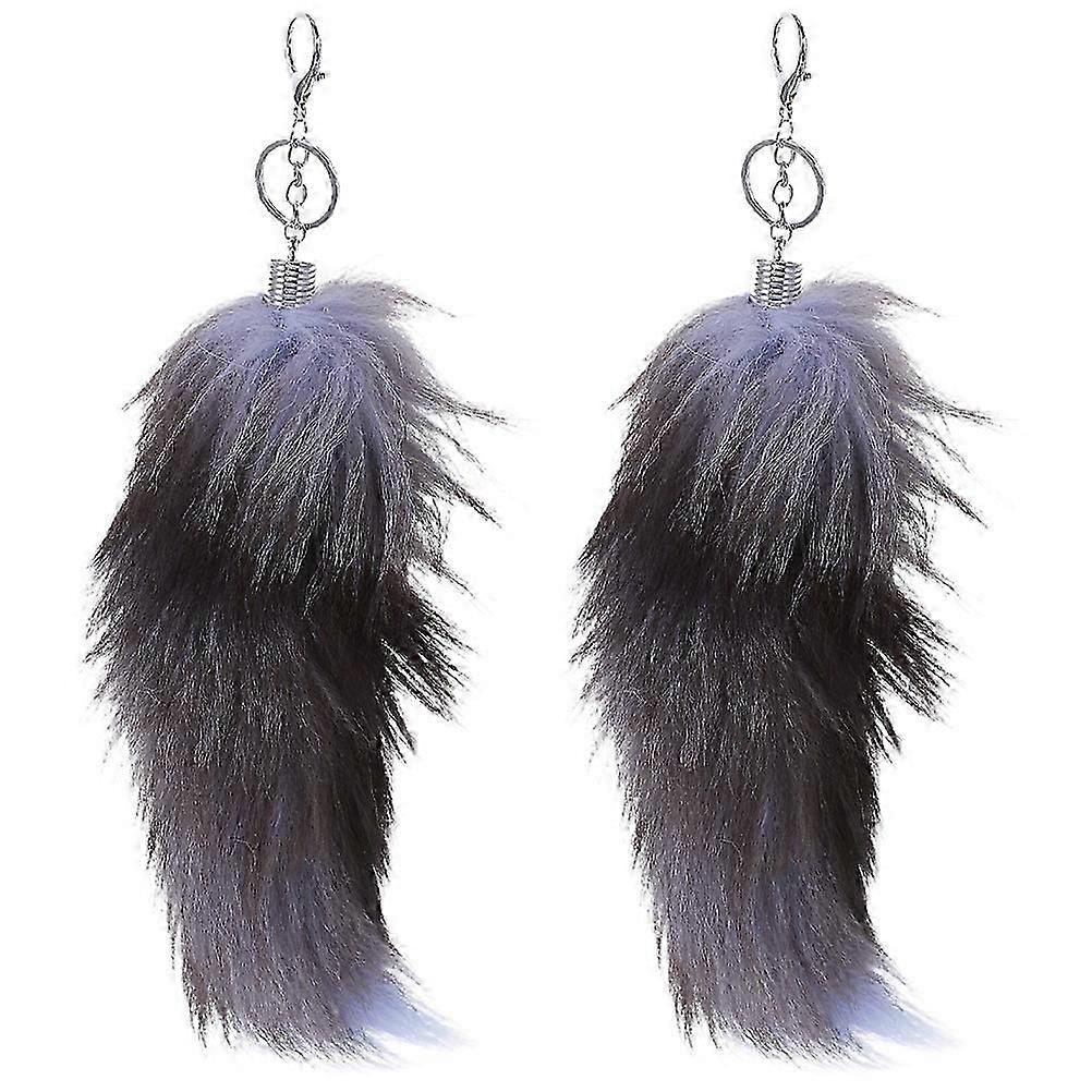 2pcs Furry Tail Key Chain