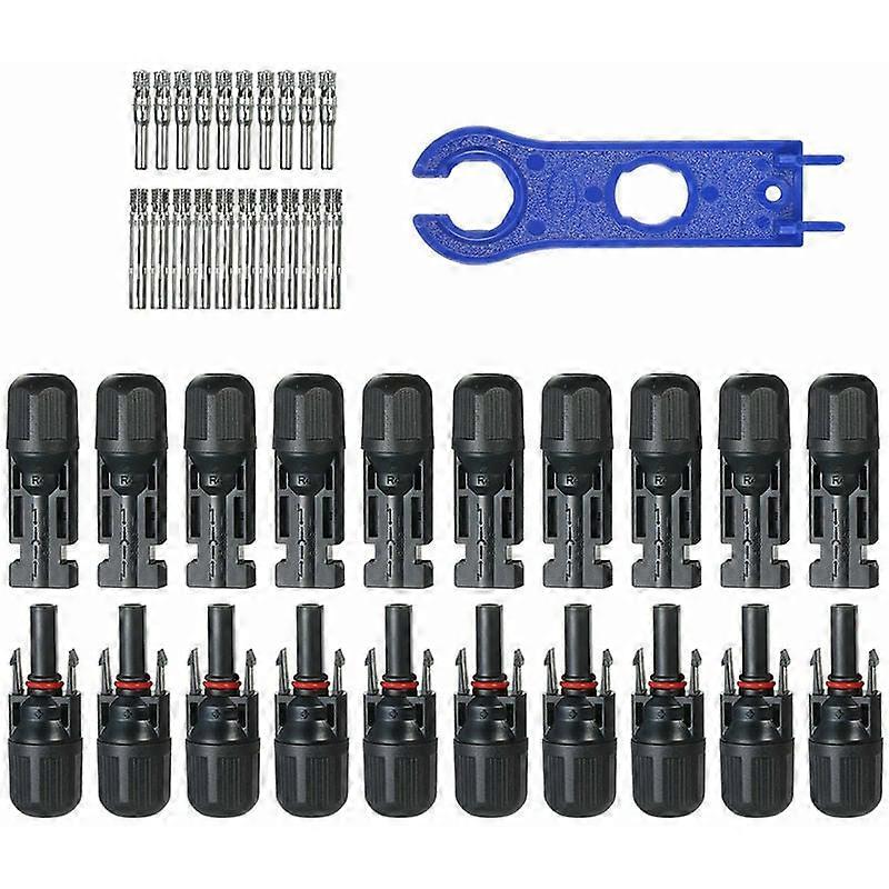 Solar Panel Connector Assemblage, IP67 Waterproof & Dustproof, Tin-Plated Copper for Solid Connections & UV Endurance