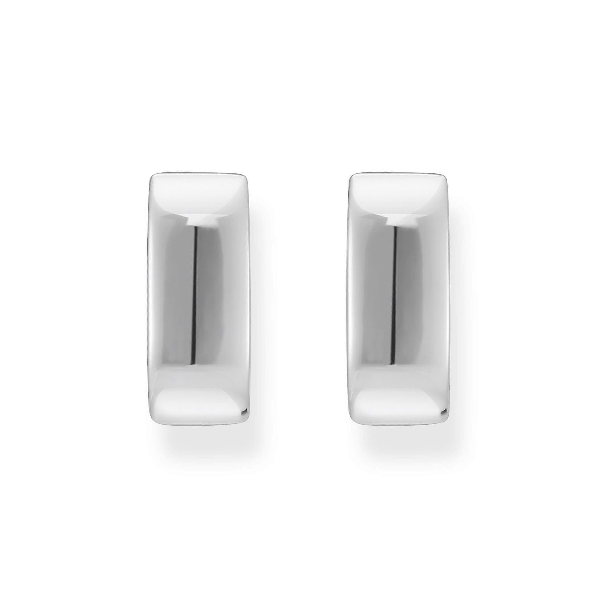 Sterling Silver Bold Elegance Angular Hoop Earrings CR744-001-21