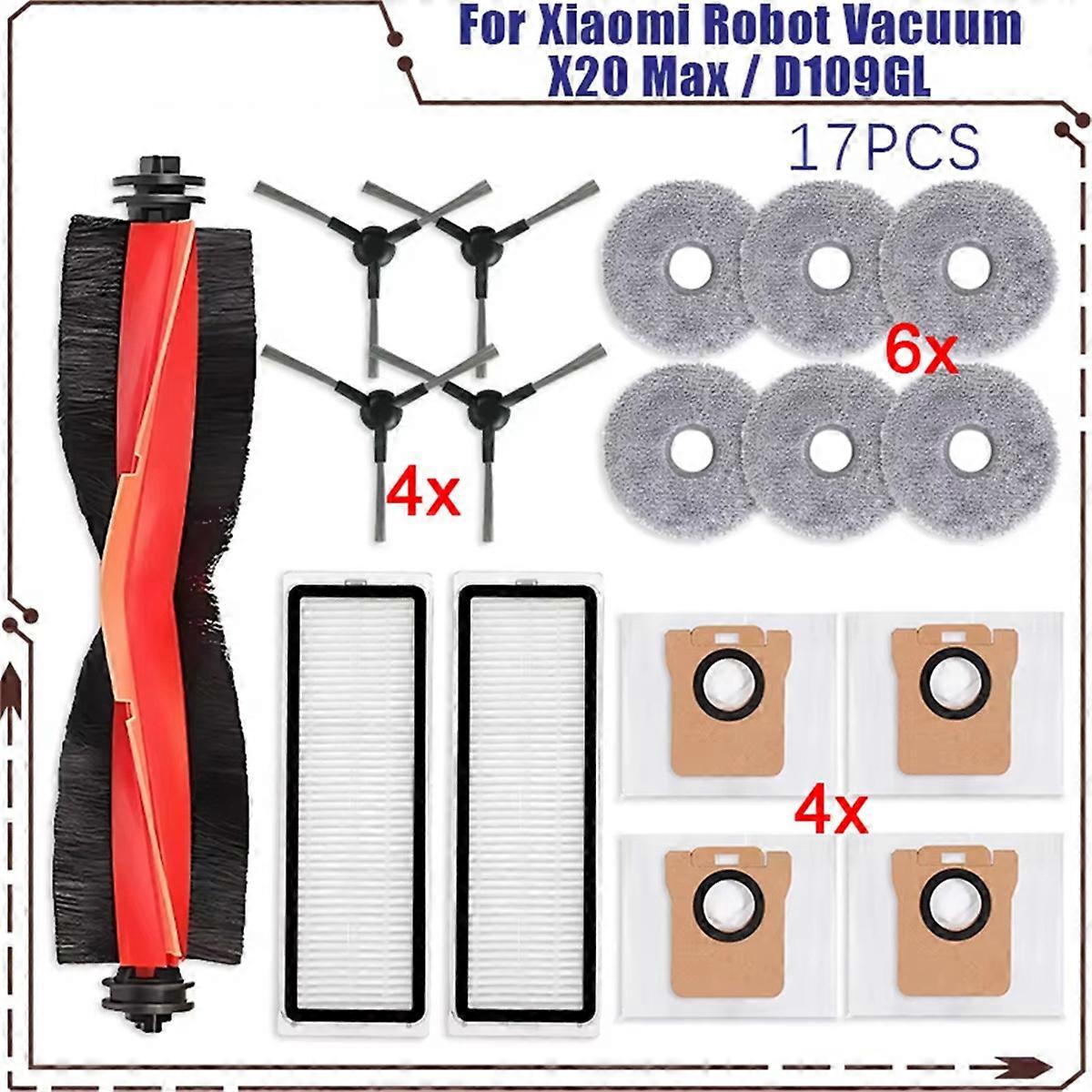 For Robot Vacuum X20 Max / D109GL Parts Accessories Main Brush