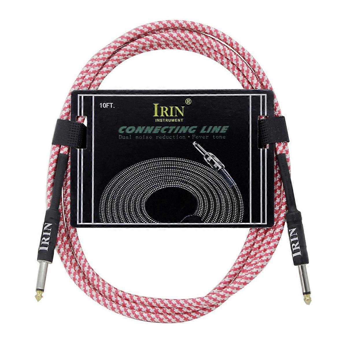  Guitar Cable Noise Reduction Cable (10M) Pink & White