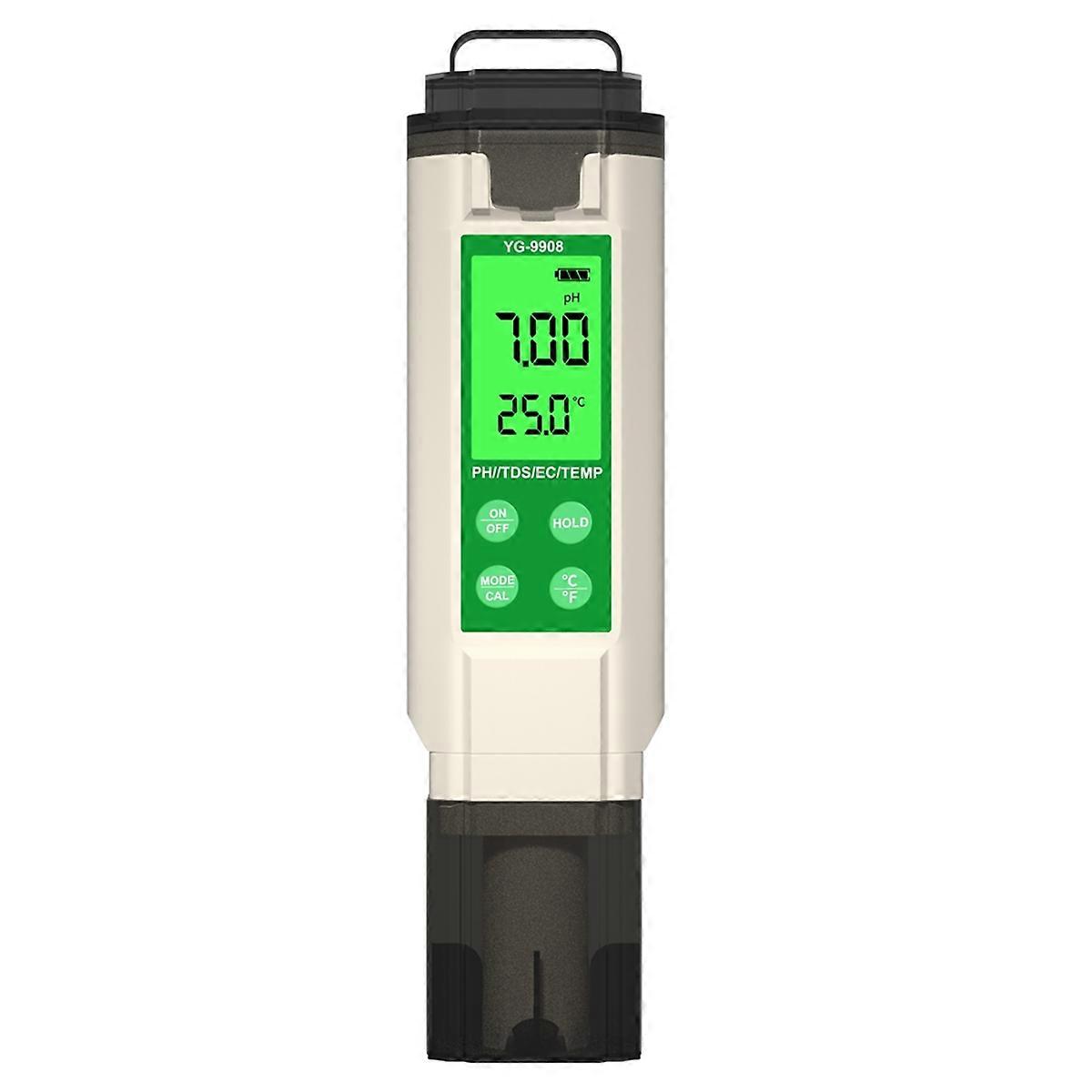 PH Meter Hydroponic Water Quality Tester LCD Backlight Thermometer
