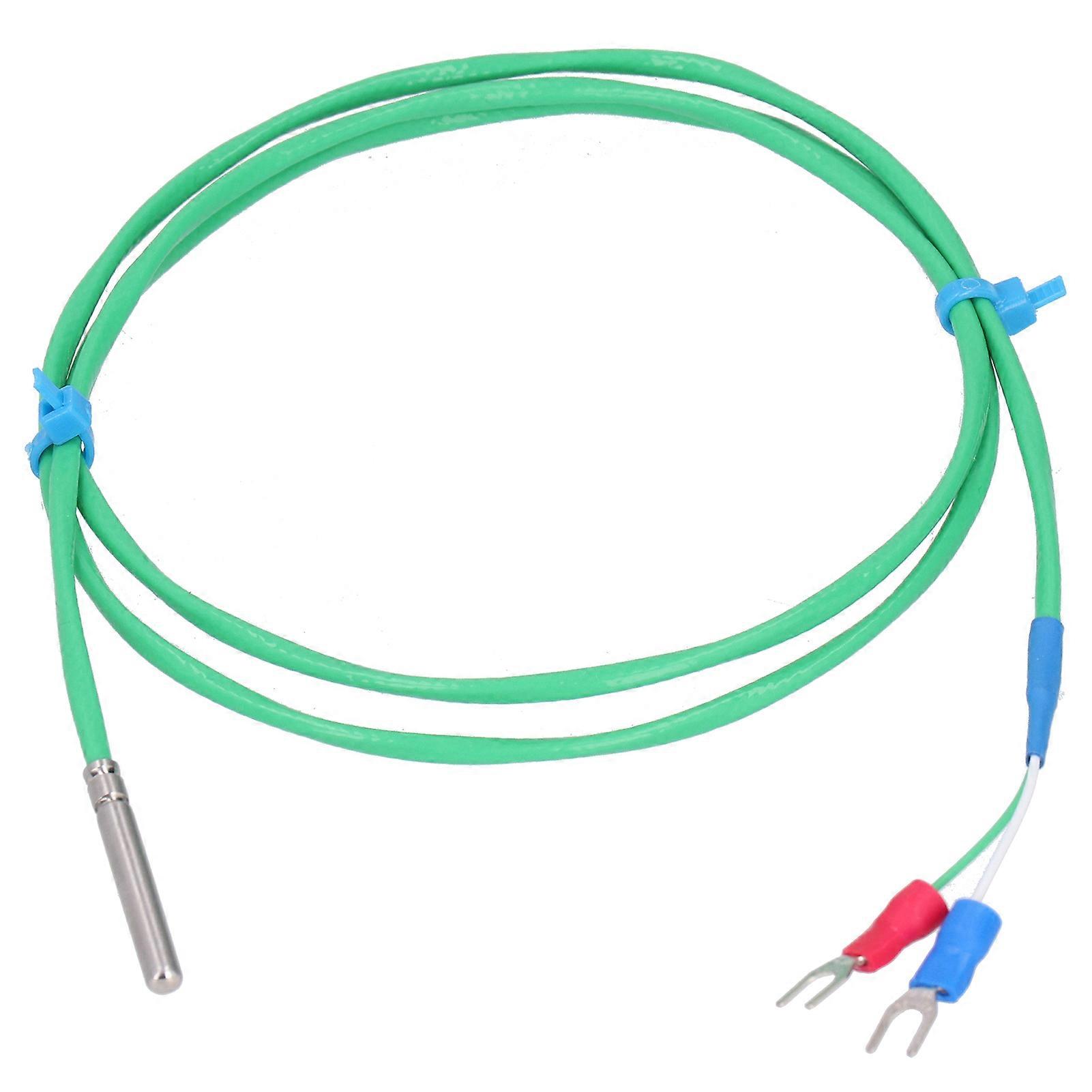 KType Thermocouple Probe Silicone Super Soft Temperature Measuring Line 0200℃ Green 4x30mm(3meter )