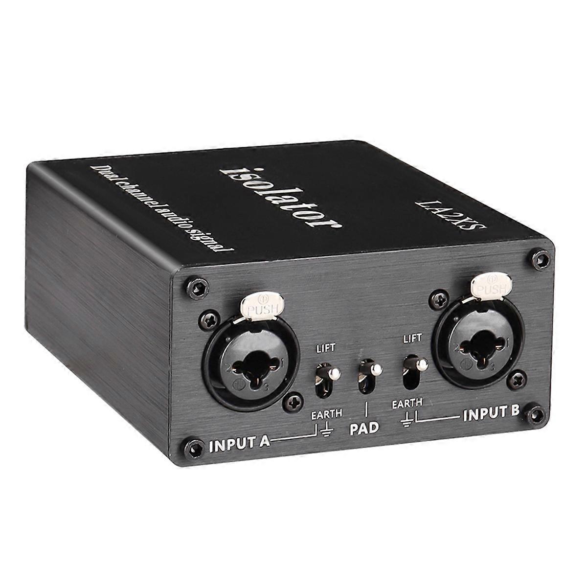 2-Channel XLR Audio Isolator Noise Reduction Filter Eliminates Current Noise 6.5 XLR Mixer Audio Is