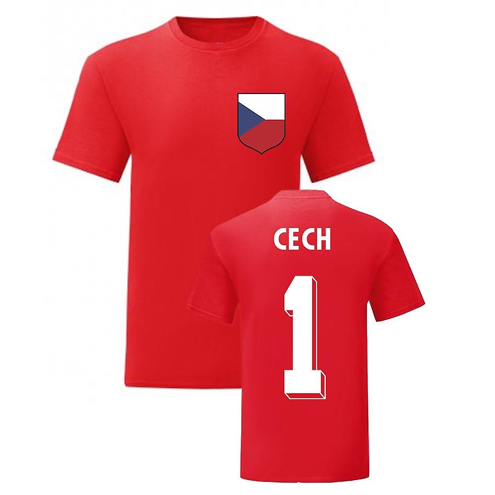 Petr Cech 捷克共和国民族英雄 T 恤(红色)