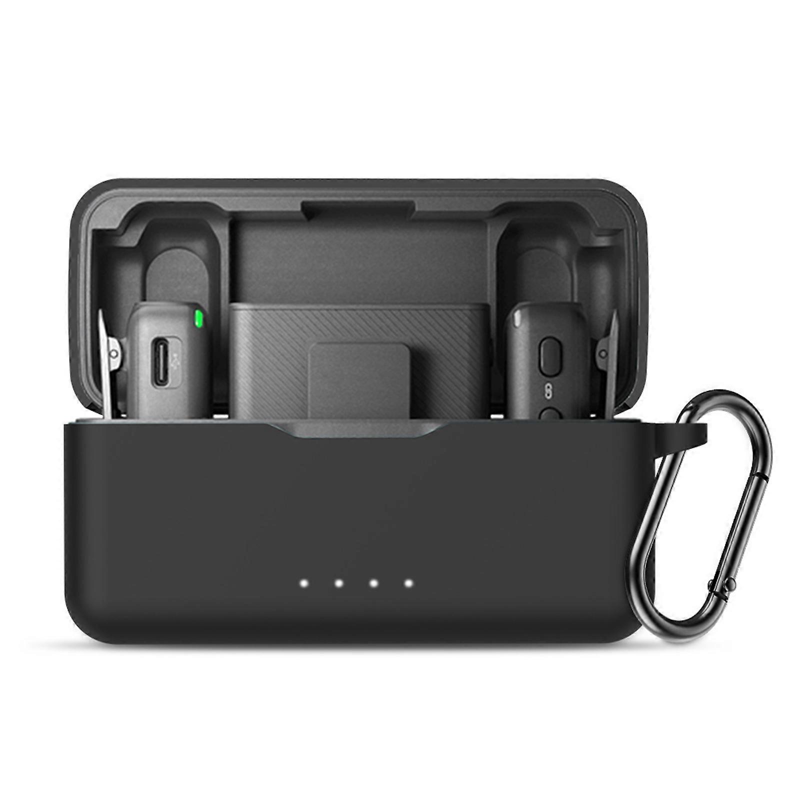 Silicone for Case for Action 2 OM 5 Wireless Microphone Protective Cover Sleeve Dust-proof for Case with Hook