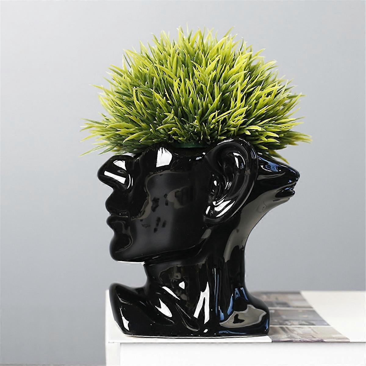 Portrait Statue Vase Planter Nordic Succulent Flower Pot Ceramic C