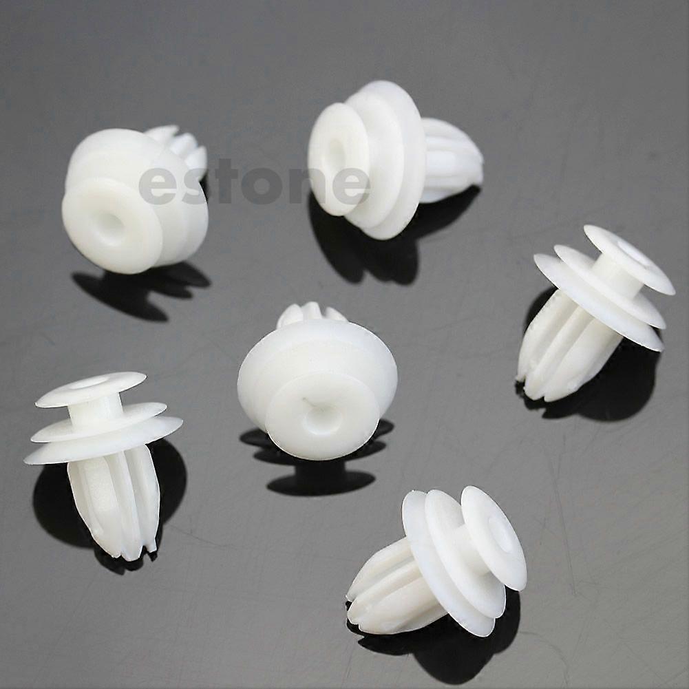 10pcs Nylon Trim Board Panel Retainer Clips Rivet Fasteners White for