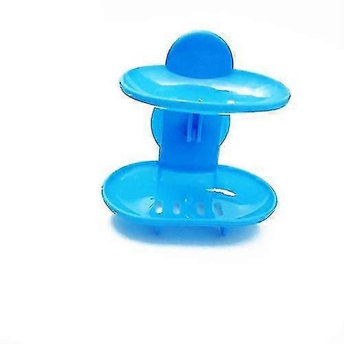 Creative Double Layers Soap Box Bathroom Soap Dish Sucker Holder Container