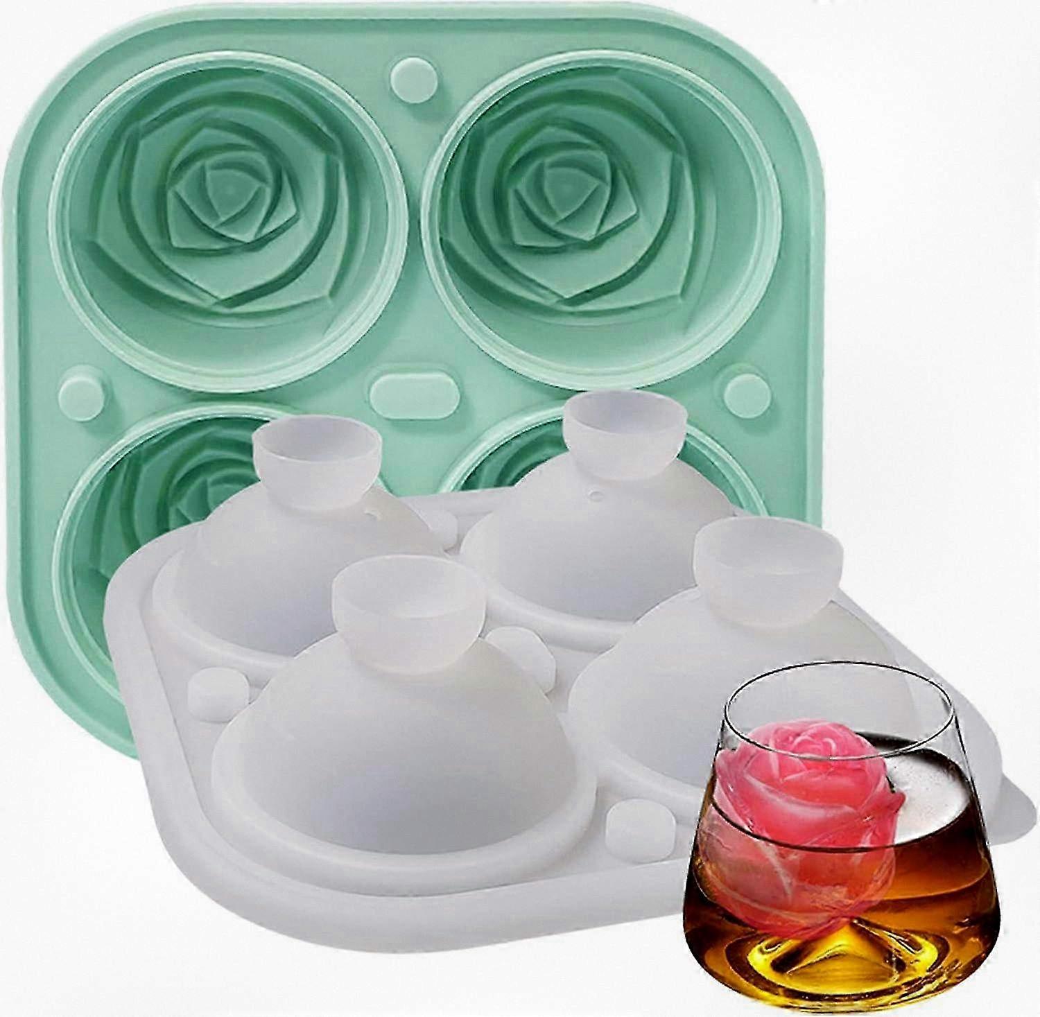 Space-Saving Stackable Silicone Ice Cube Tray with Removable Lid for Drinks and Jelly