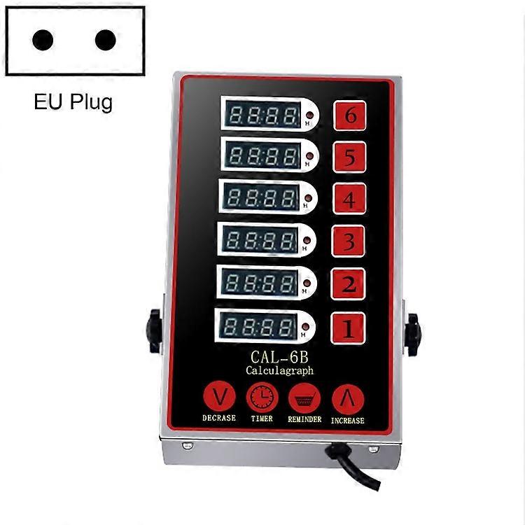 Kitchen Timer Fried Chicken Burger Baked Timer, EU Plug, Specification: 6 Channel 6 Channel 