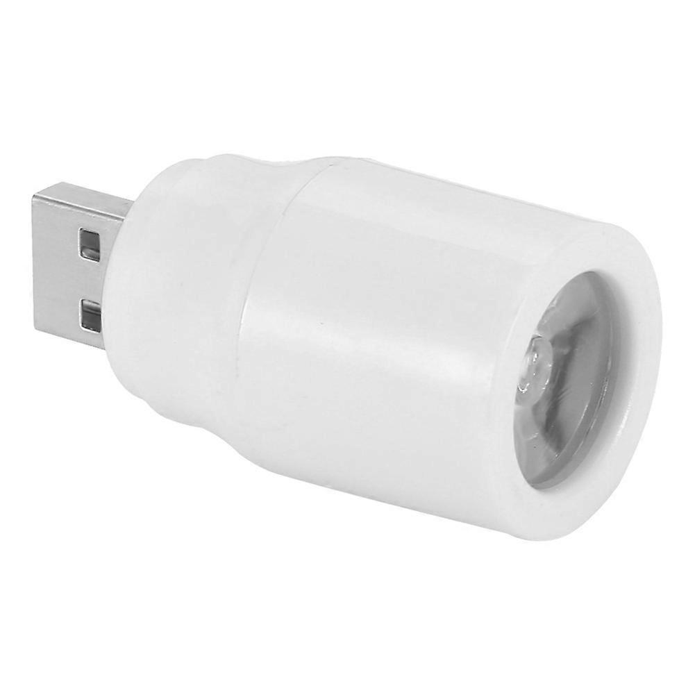 5V 1W Durable Mini Plastic USB LED Lamp Light for Study Desk White without USB Hose