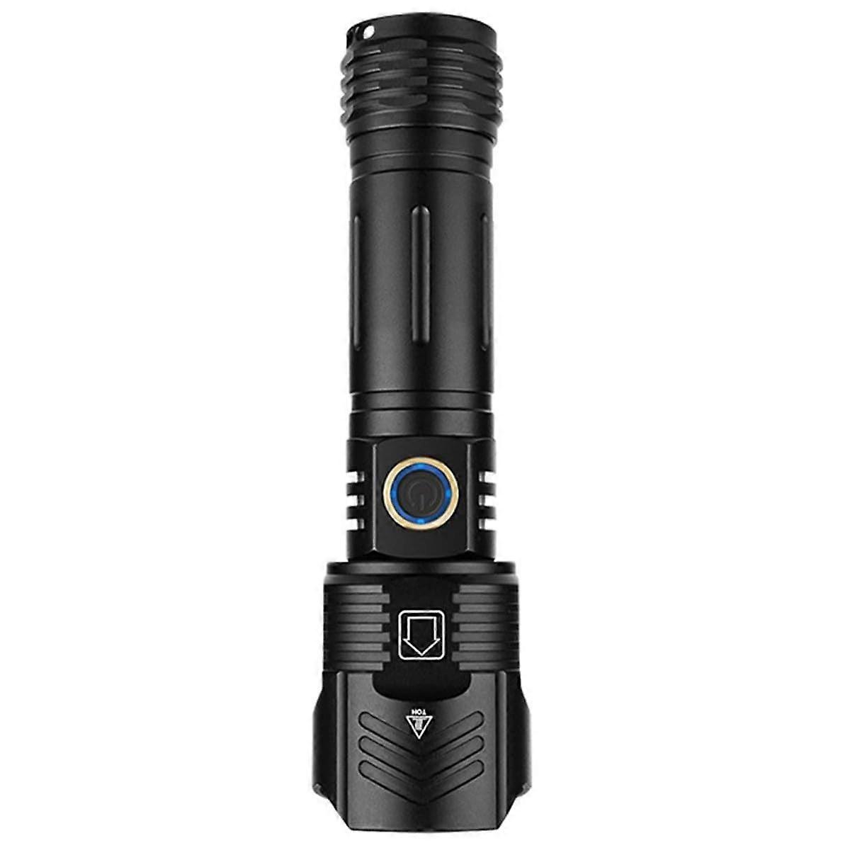 Rechargeable Flashlight 100000 High Lumens, 5 Modes Zoomable Super Bright LED Flashlights, Portable Durable IPX5 Waterproof Tactical Spotlight for Cam