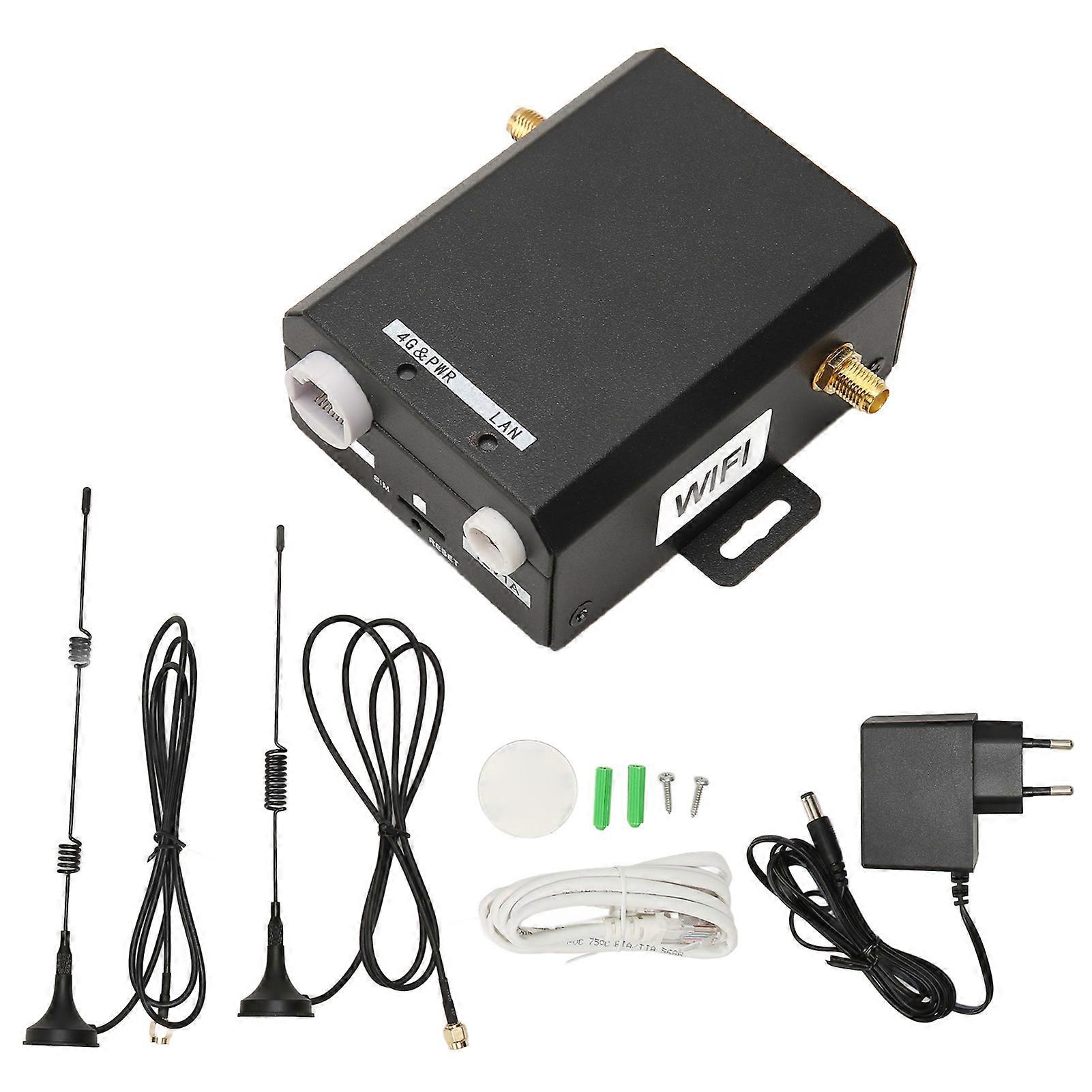 Industrial 4G LTE Router 150Mbps Nano SIM Card Slot Support 16 Users Mobile WiFi Hotspot with 2 Antennas 100‑240V