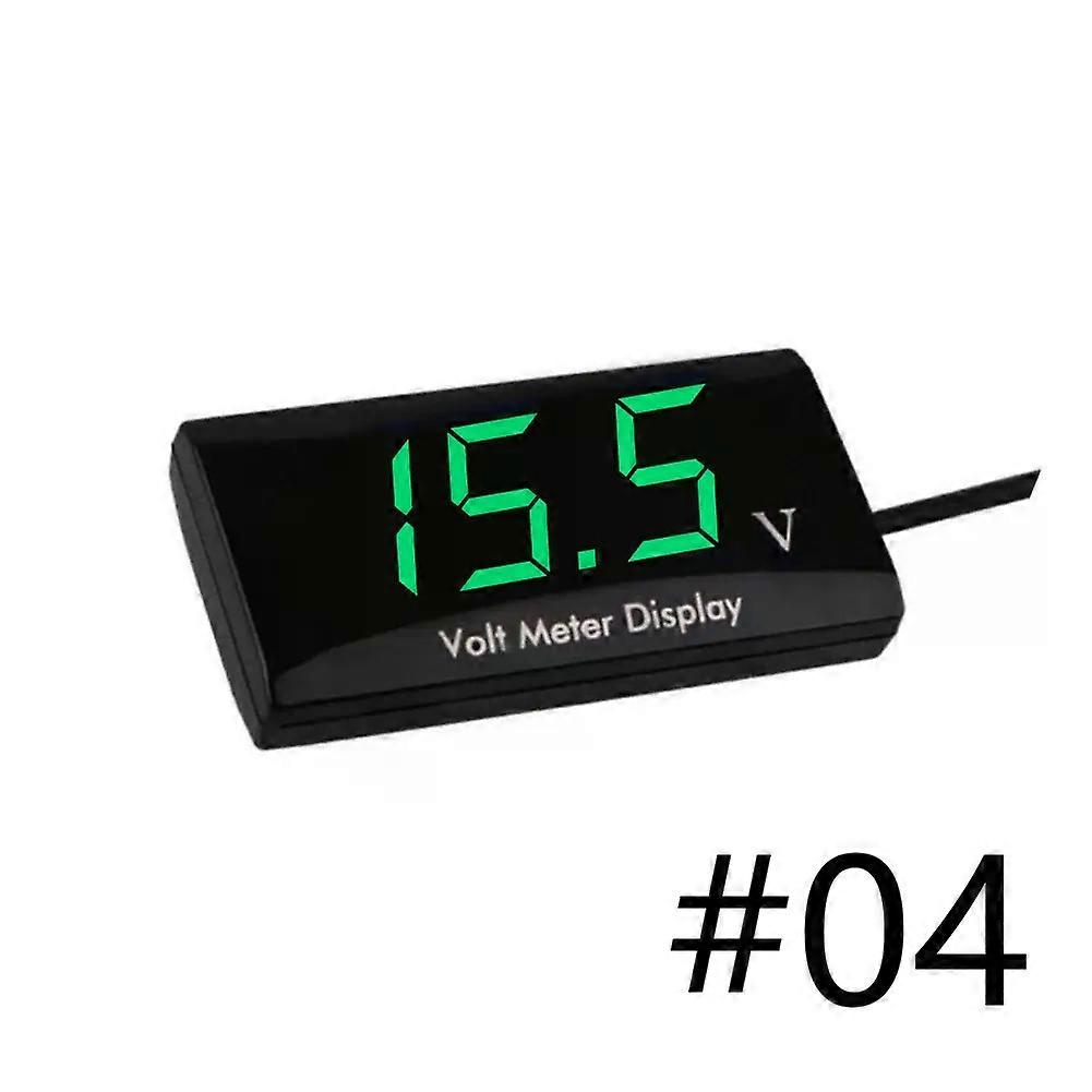 12V SPEC Digital LED Display Voltmeter Auto Motorrad Volt Gauge Panel Meter Rot Gelb Blau Grün