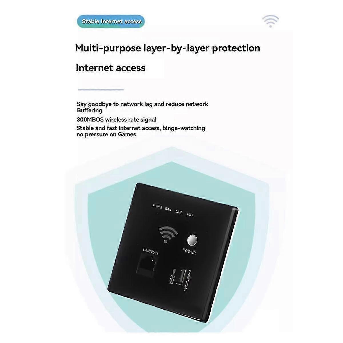 300Mbps 2.4Ghz WIFI Router Wireless WiFi Socket RJ45 AP Relay Smart USB ...