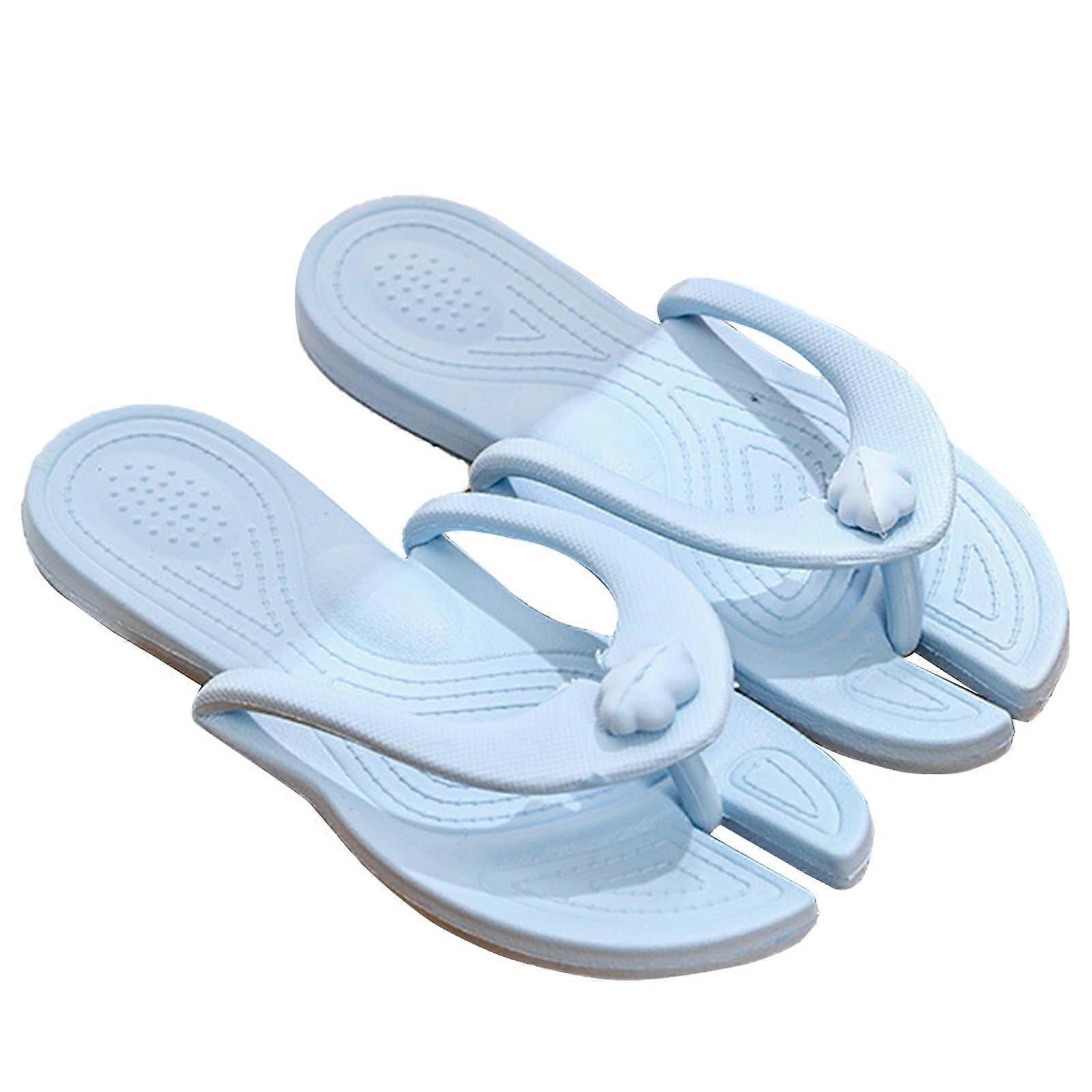 Flip Flops For Men Ultra Light Folding Travel Slippers For Beach Pool Hotel EU 44/45 Light Blue