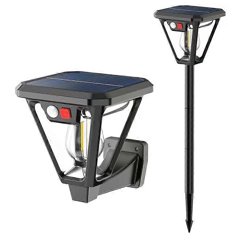 Solar Wall Light With Motion Sensor, 3 Lighting Modes, Wall Or Ground Mounting
