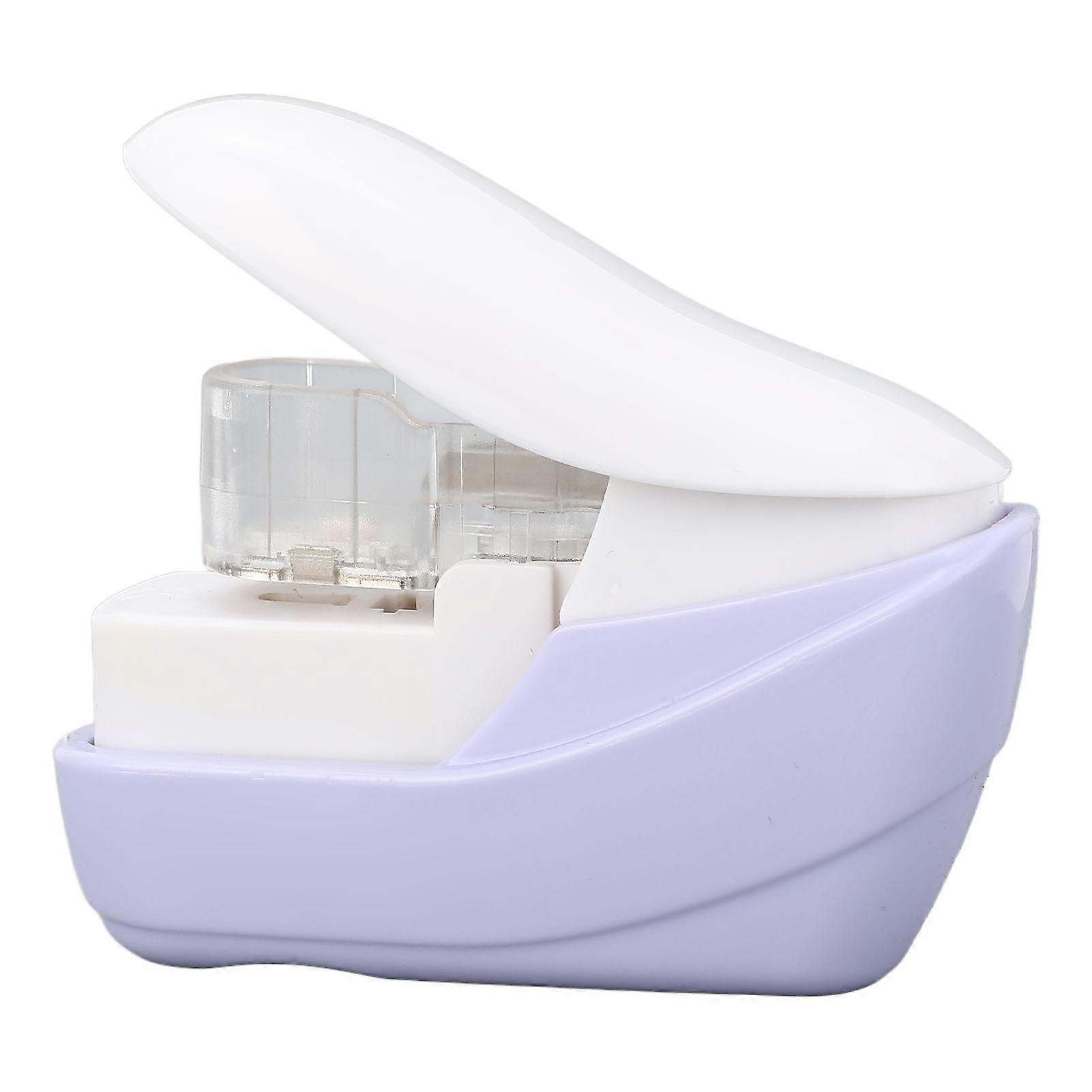 Stapleless Stapler Hand Press Crimper Paper Stapling Machine for Home School Office 4 Pages Binding Capacity Purple