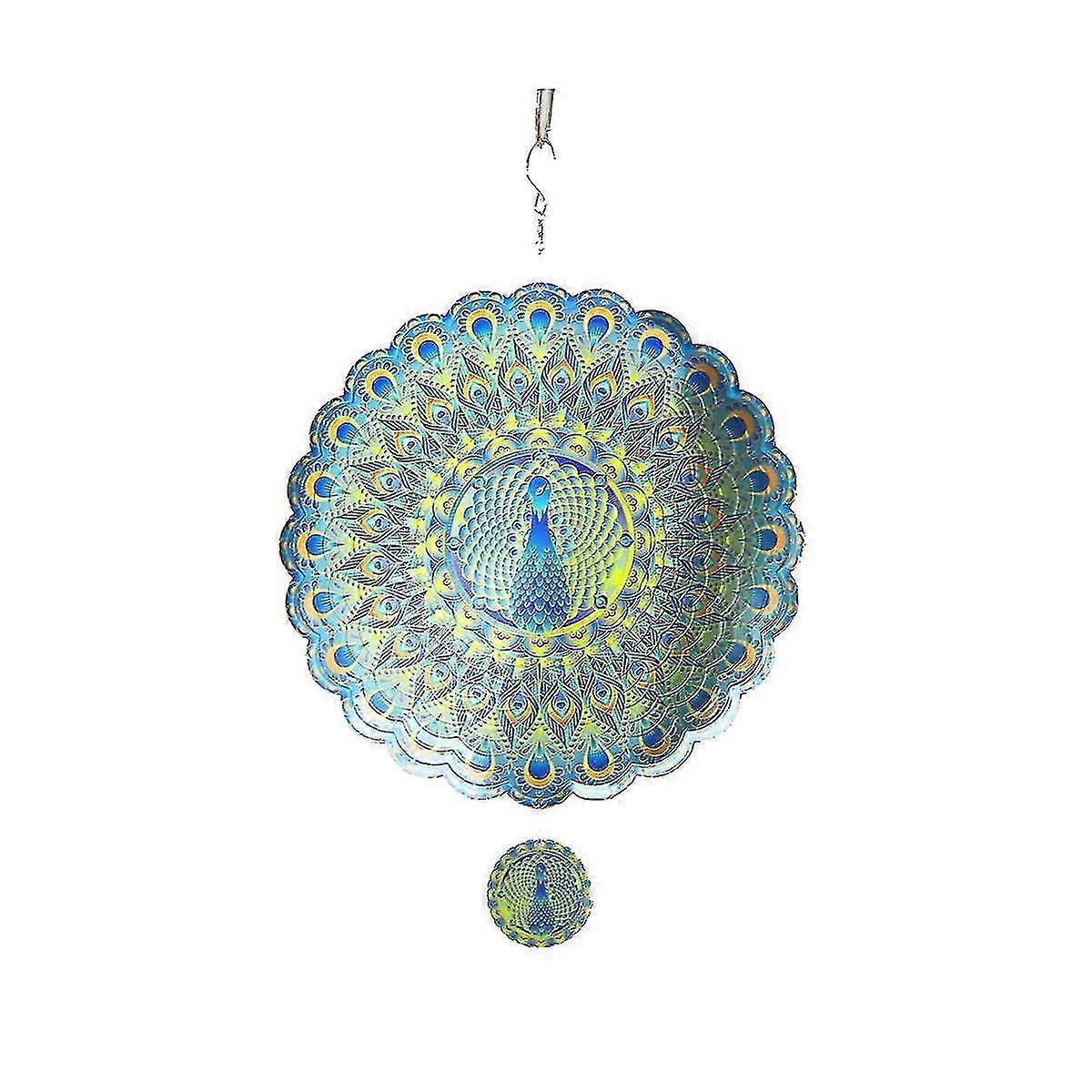 טווסים ספינר רוח 3d נירוסטה תלוי מערבולות רוח ספינרים לחצר וגן, indoo