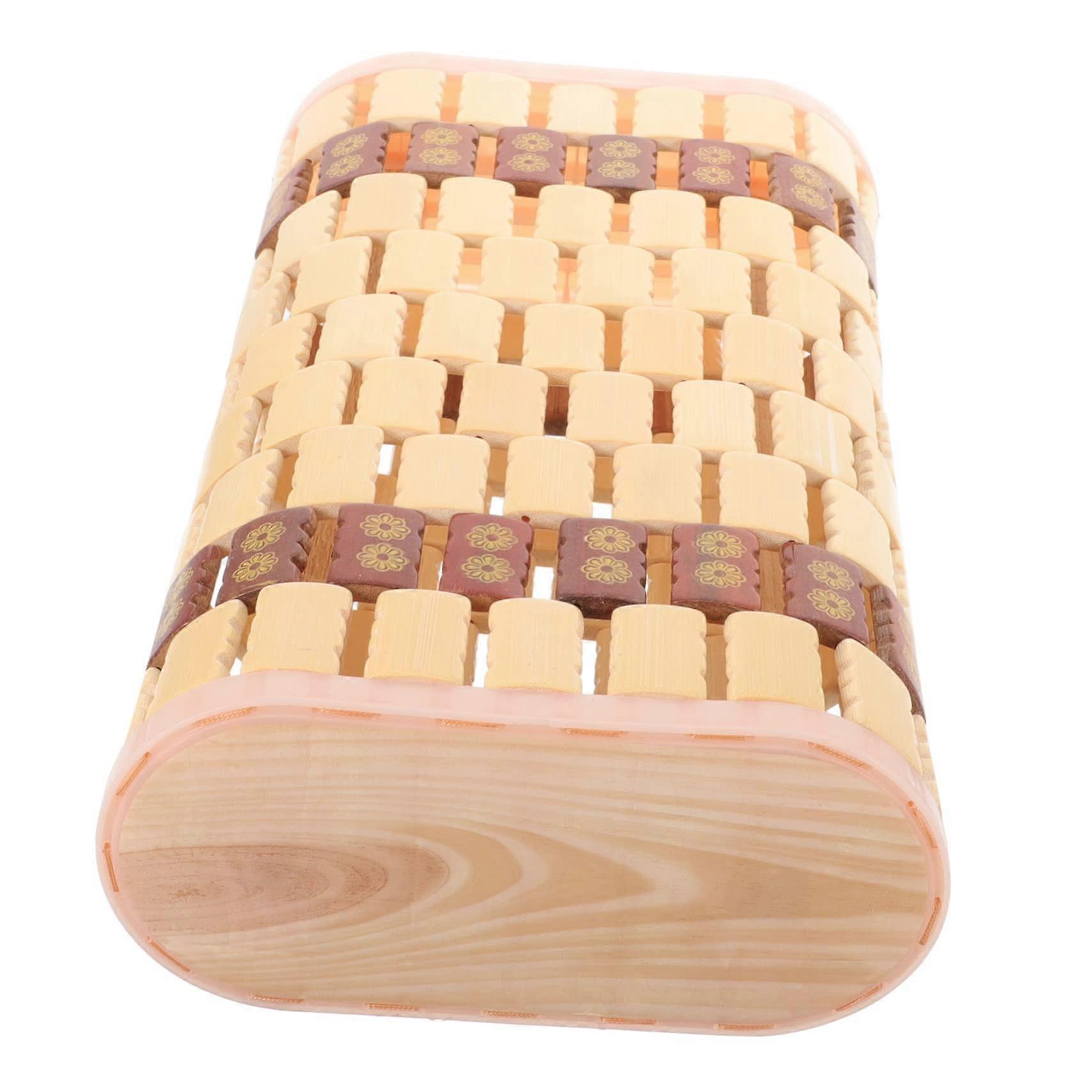 Pillow Cool Wooden Japanese and Chinese Neck Rest Pillow for Comfortable Sleep, Ergonomic Design, Soft Material