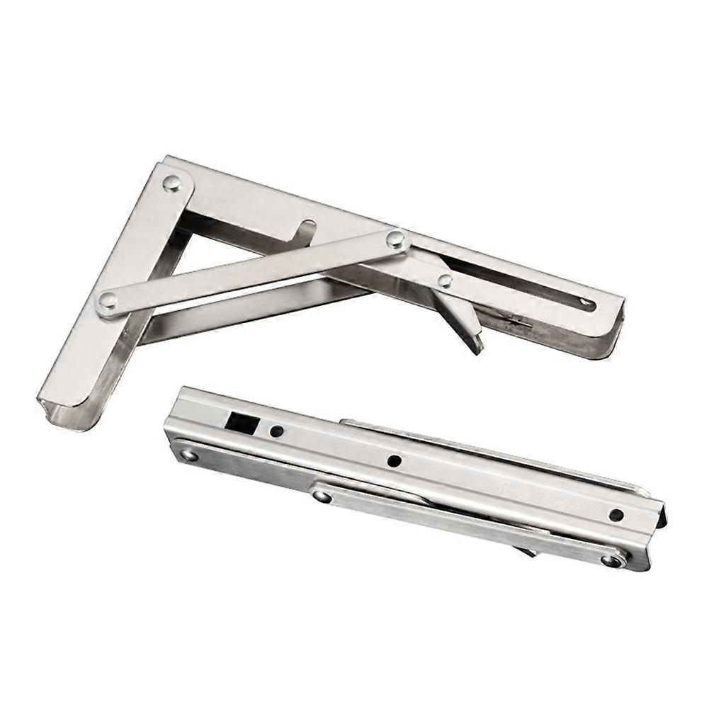 2PCS Stainless Steel Folding Bracket Smooth Edges without Burrs Bracket for Home Dormitory Office