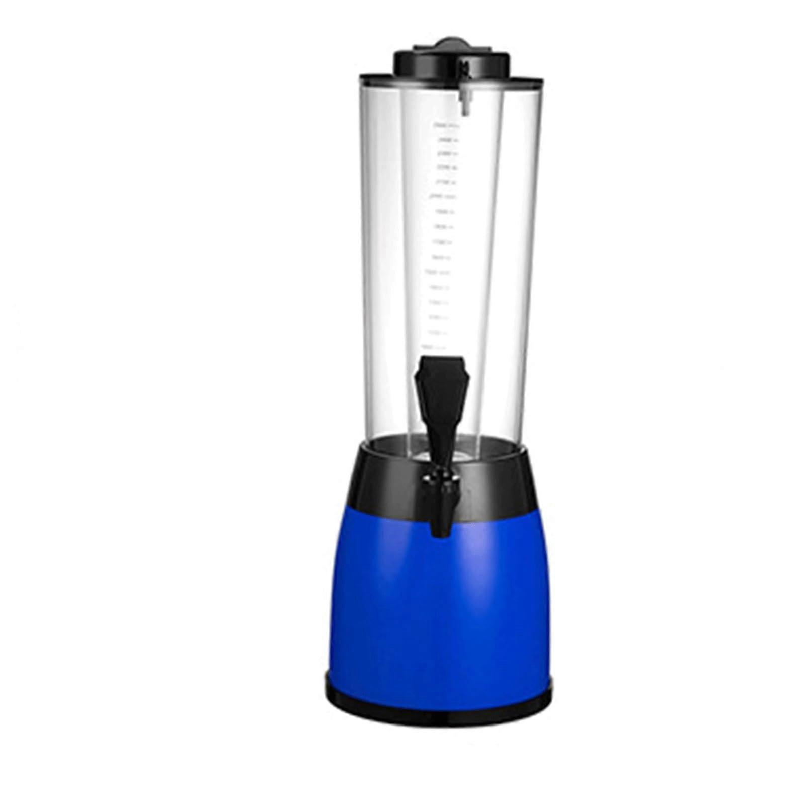 Drink dispenser, Drink Dispenser, 2.5L Tower Dispenser, Tabletop Tower,with Ice Tube LED Lights,For Home Bar Use(Blue)