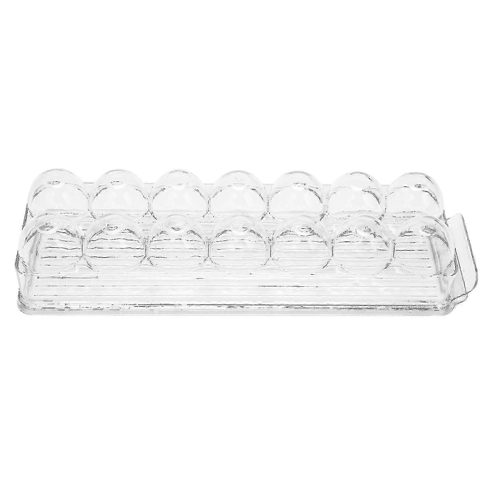 14 Grid Clear Acrylic Fridge Refrigerator Egg Container For Kitchen