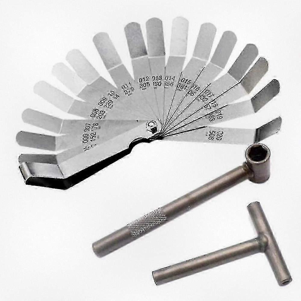 3-Piece Engine Valve Screw Adjusting Wrench Set for Valve Clearance Adjustment with Included Feeler Gauge