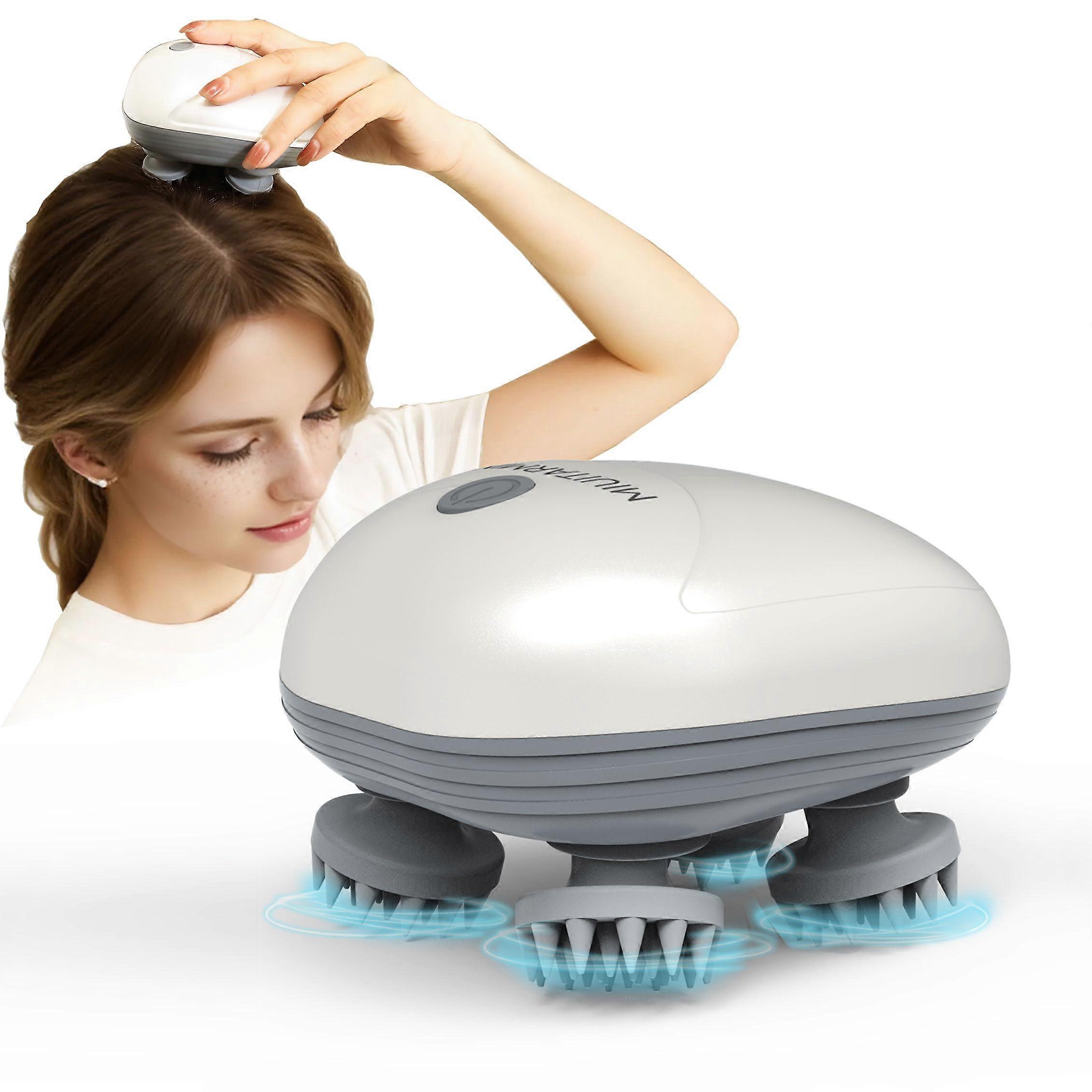 Cordless Scalp Massager for Hair Growth, Waterproof with 3 Kneading Modes, Rechargeable, Portable Head and Body Massager for Stress Relief