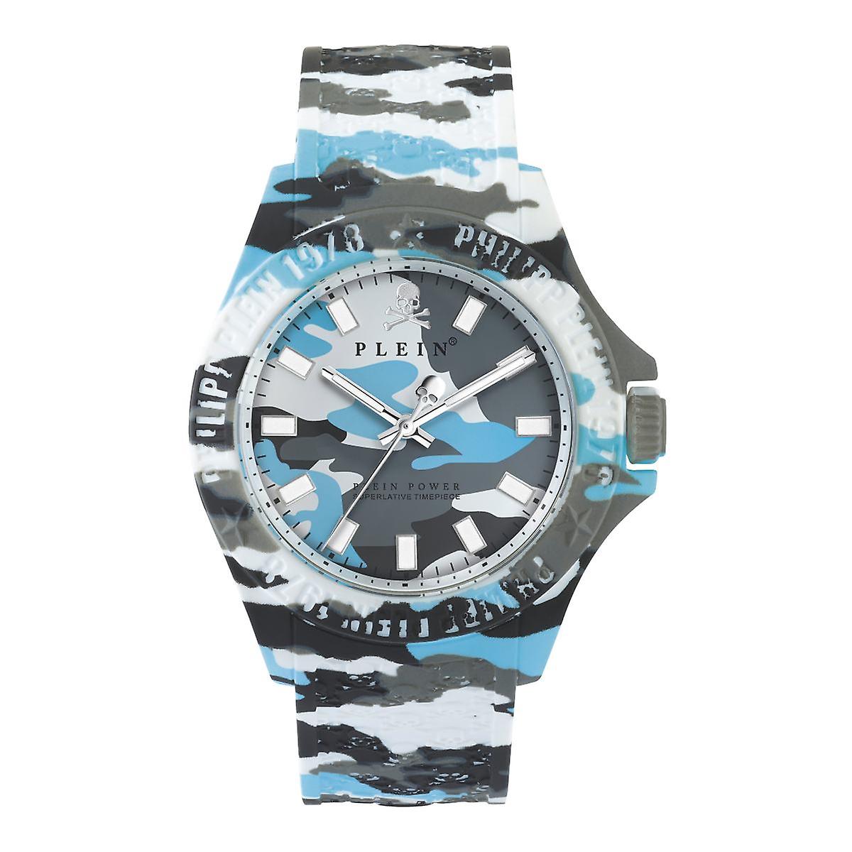 Philipp Plein Unisex Watch Analog Quartz PLEIN POWER BLUE CAMOUFL PWKAA0721 Silicone
