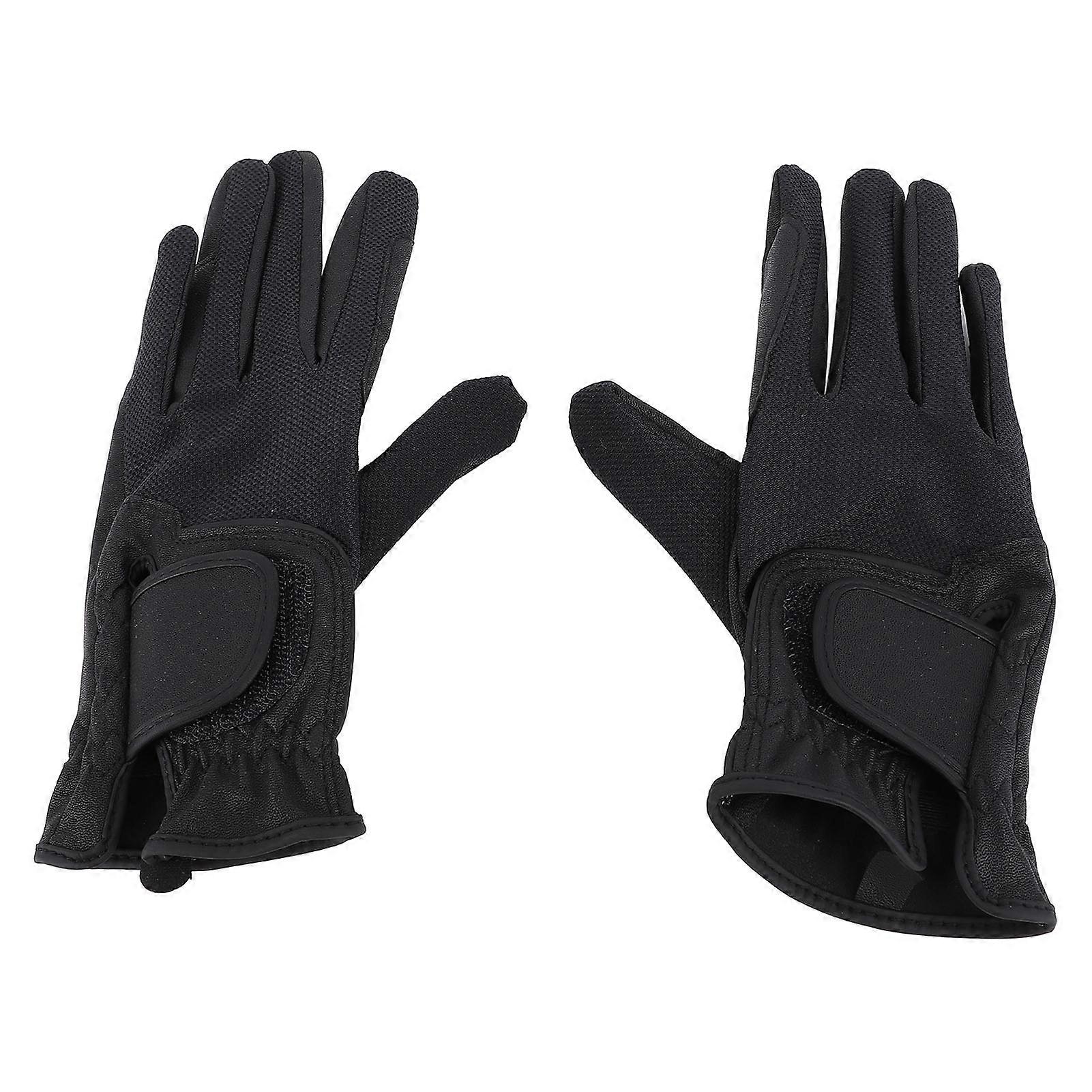 1pair Equestrian Gloves Adult Horse Riding Gloves Anti Slip Breathable Horseback Riding Gloves for Horse Riding Training Competition M