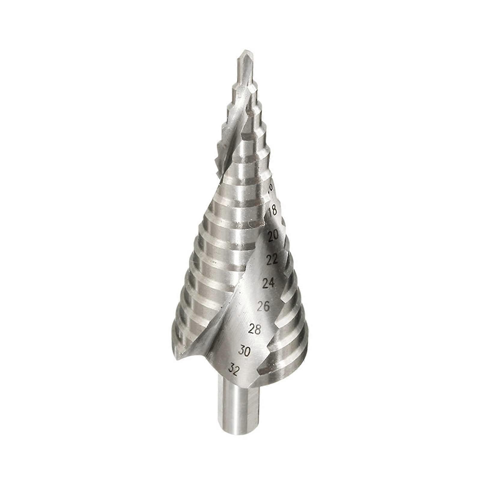 Pagoda Drill Bit 4-32mm HSS Hex Shank Spiral Grooved Step Drill Bit For Metal