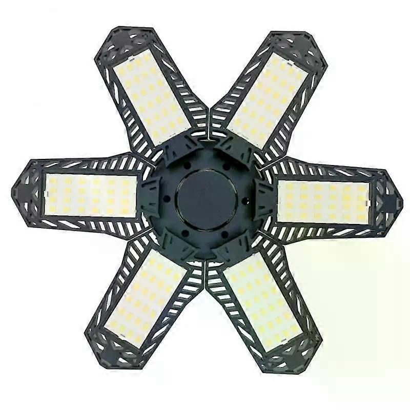 Deformable Panels LED Garage Light Screw-into E26/E27 Bulb(Not Included)Ceiling Lamp for Warehouse Workshop Industrial Fixture