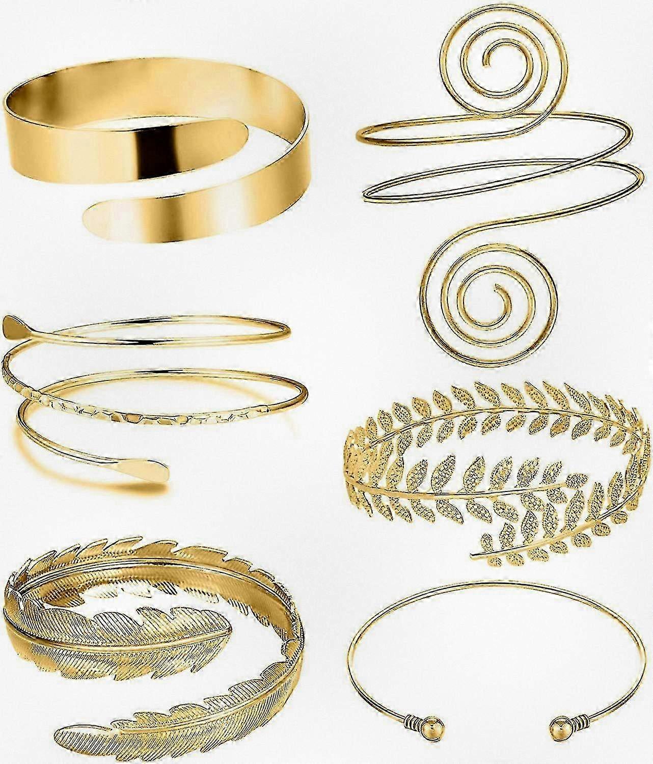 6 Pcs Adjustable Arm Cuffs, Upper Arm Bracelets Set for Suitable Brand Users